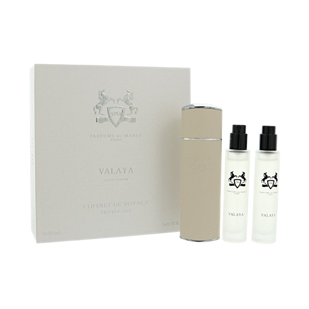 Valaya Travel Set by Parfums De Marly for Women - 3 Piece Gift Set - 0.33 oz EDP Spray ,0.33 oz EDP Spray ,0.33 oz EDP Spray
