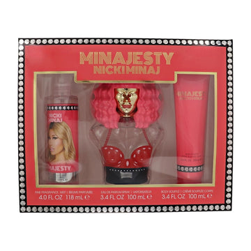 Minajesty by Nicki Minaj for Women - 3 Piece Set For Women: 3.4 oz EDP Spray, 4 oz Fragrance Mist, 3.4 oz Body Souffle