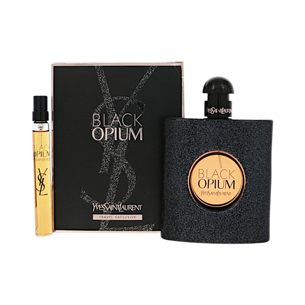 Opium Black by Yves Saint Laurent for Women - 2 Piece Set For Women: 3 oz EDP Spray, 0.33 oz EDP Spray