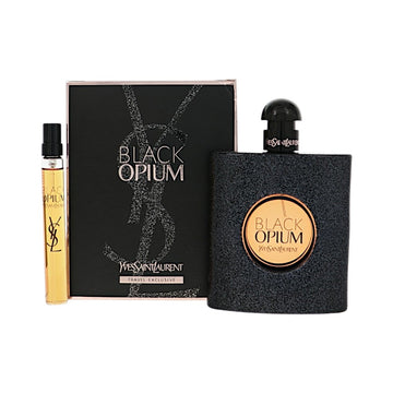 Opium Black by Yves Saint Laurent for Women - 2 Piece Set For Women: 3 oz EDP Spray, 0.33 oz EDP Spray