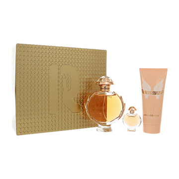 Paco Rabanne Olympea by Paco Rabanne for Women - 3 Piece Set For Women: 2.7 oz EDP Spray, 0.2 oz EDP Splash, 3.4 oz Body Lotion
