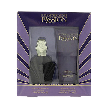 Passion by Elizabeth Taylor for Women - 2 Piece Set For Women: 2.5 oz EDT Spray, 6.8 oz Perfumed Body Lotion