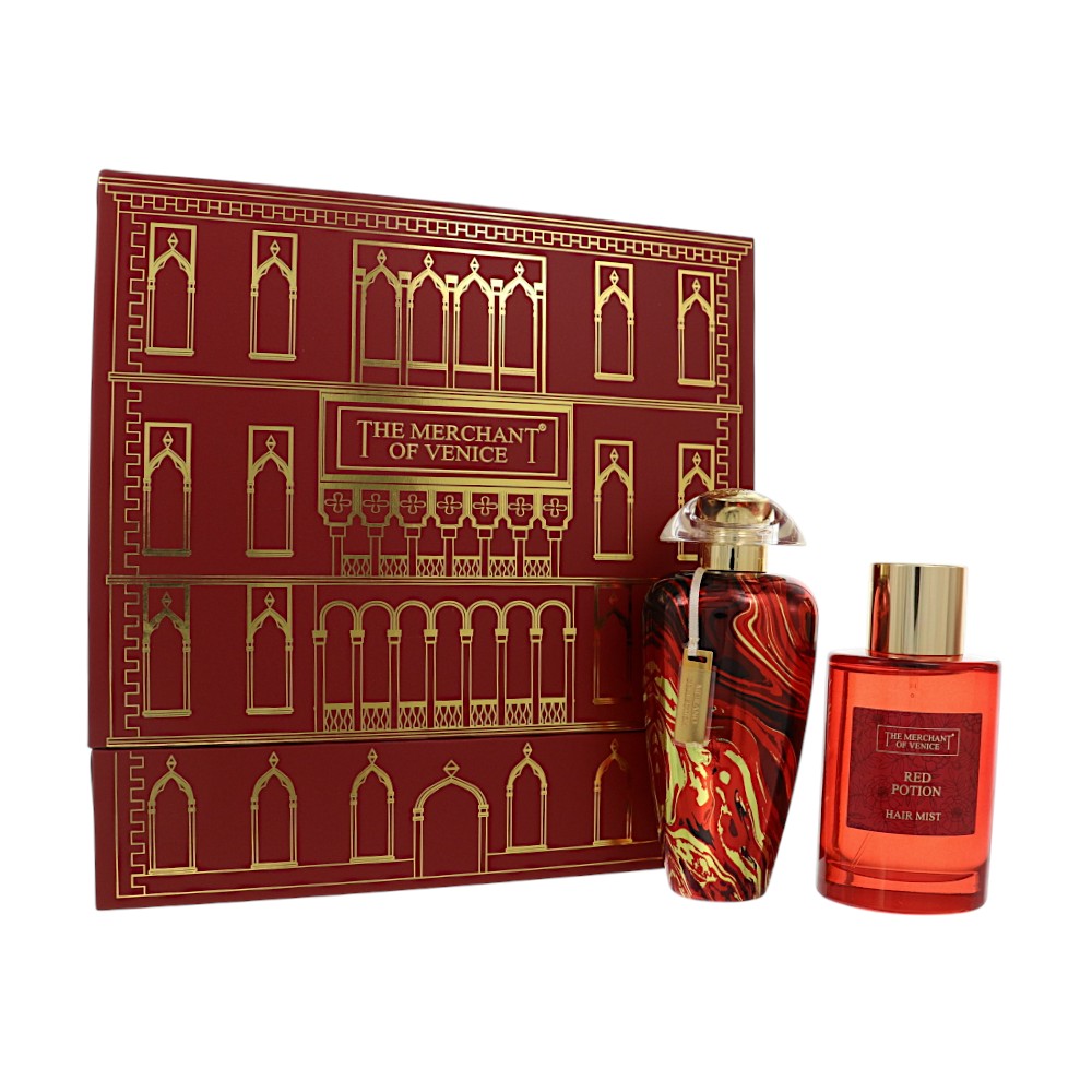 Red Potion by The Merchant Of Venice for Women - 2 Piece Gift Set - 3.4 oz EDP Spray ,3.4 oz Hair Mist