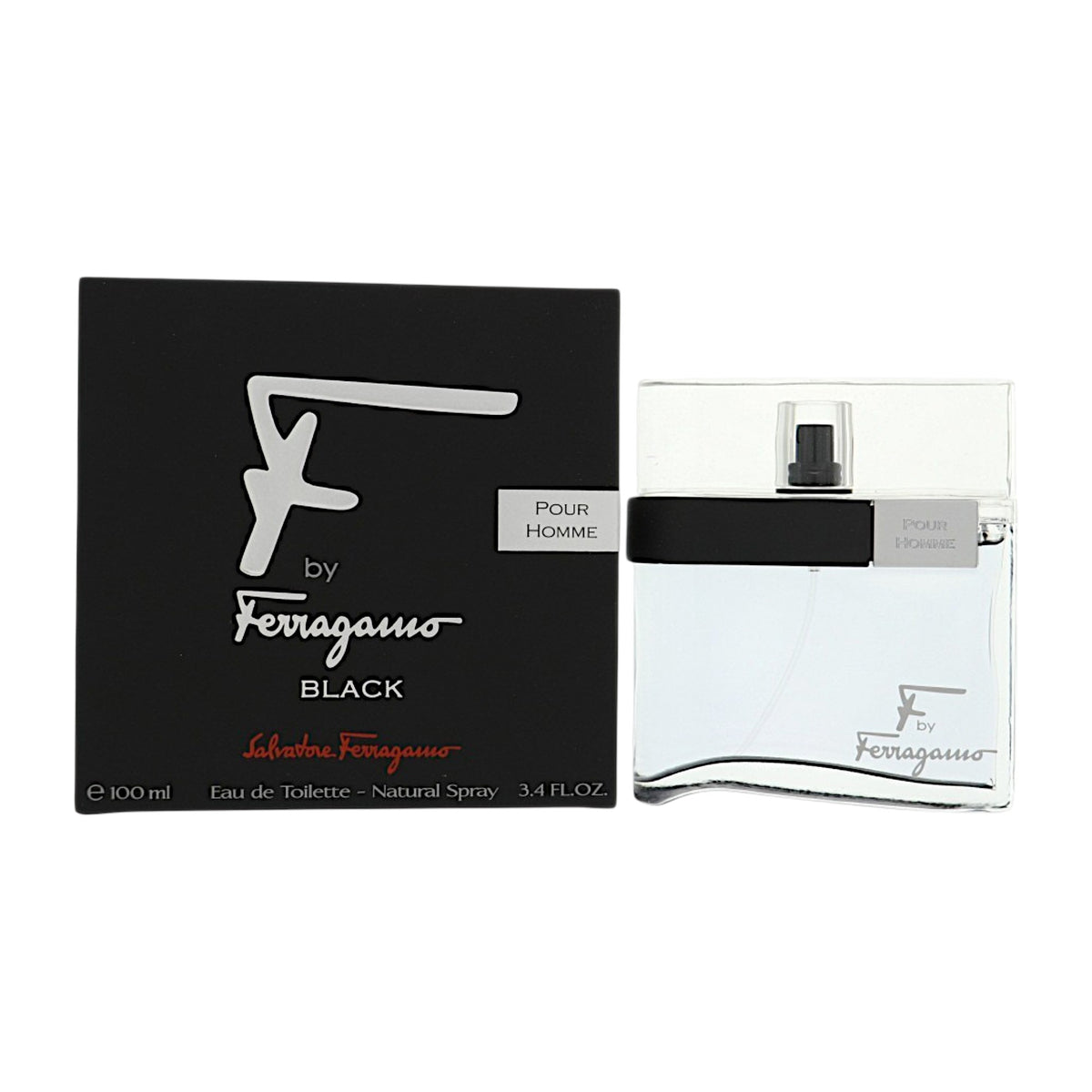 F By Ferragamo Black by Salvatore Ferragamo for Men - 3.4 oz EDT Spray