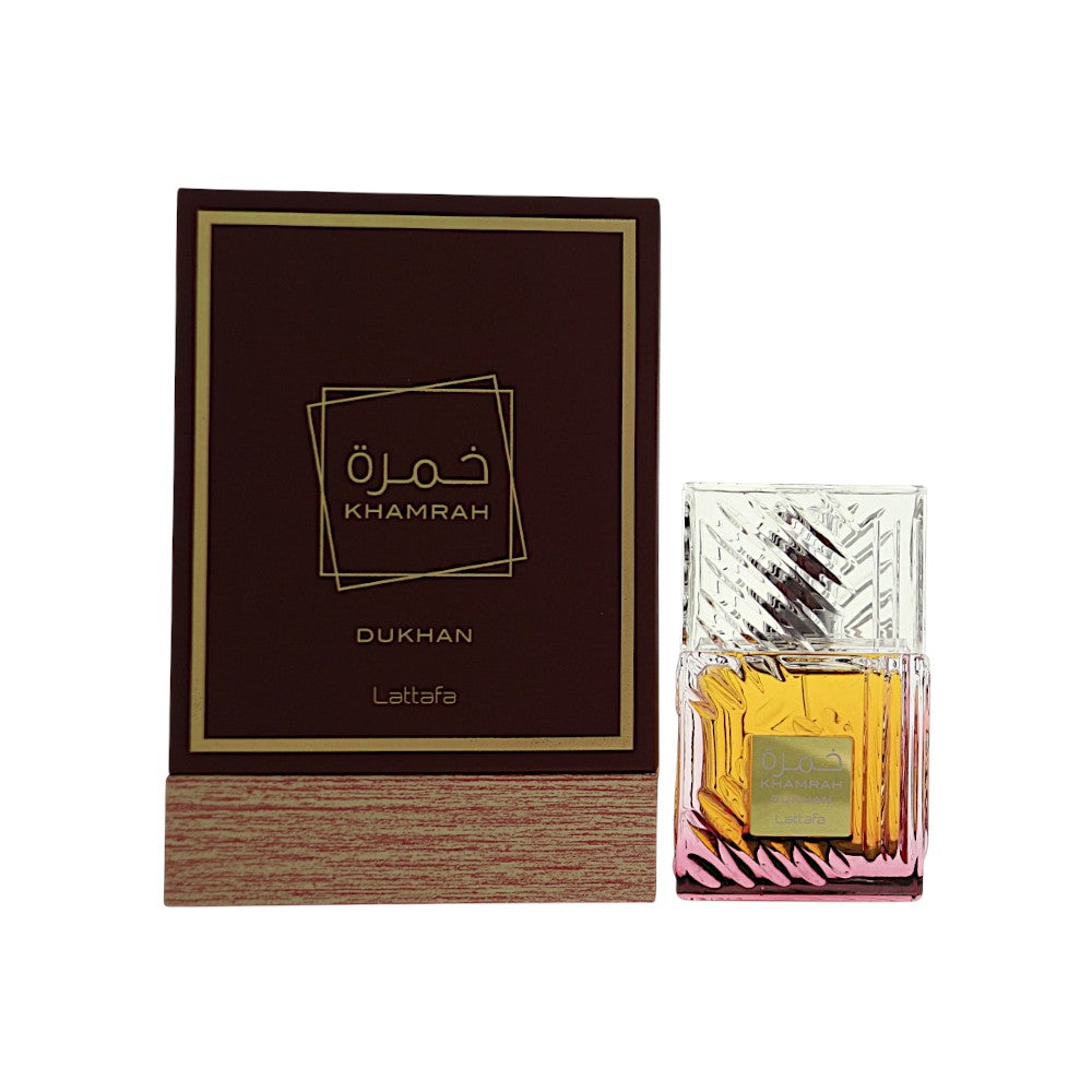 Khamrah Dukhan by Lattafa for Men - 3.4 oz EDP Spray