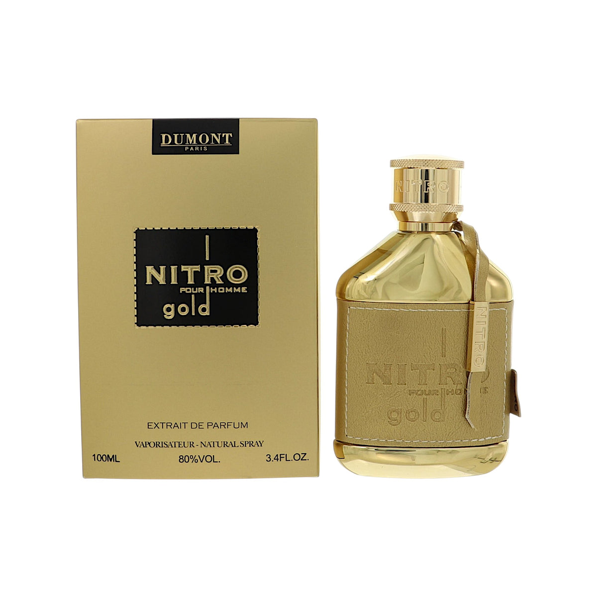 Nitro Gold by Dumont for Men - 3.4 oz Extrait De Parfum Spray