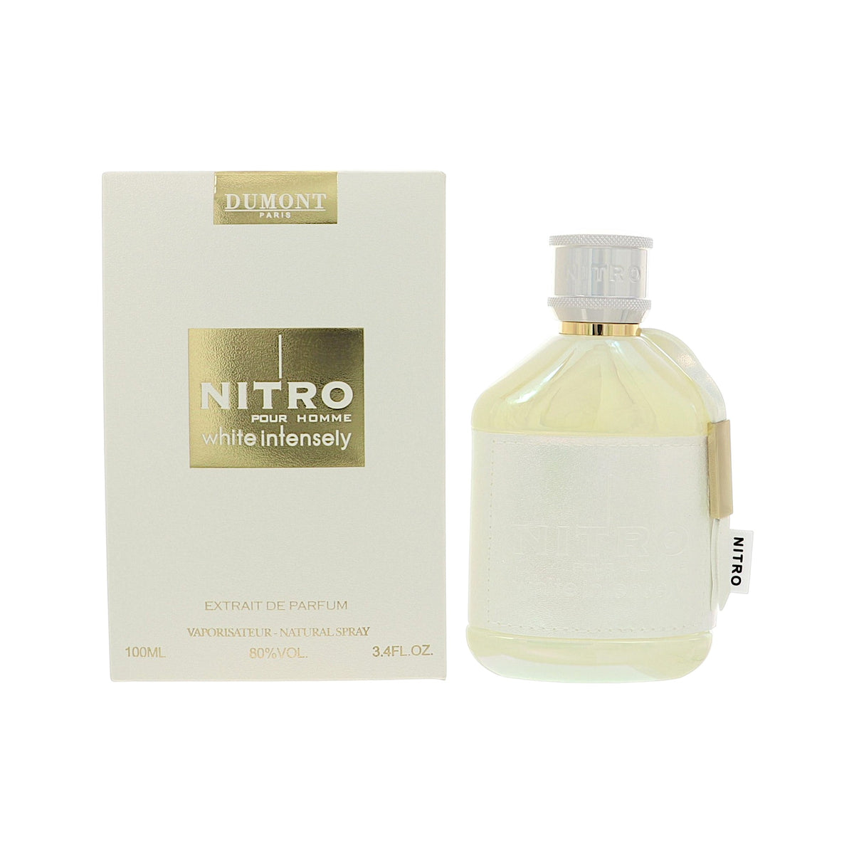 Nitro White Intensely by Dumont for Men - 3.4 oz Extrait De Parfum Spray